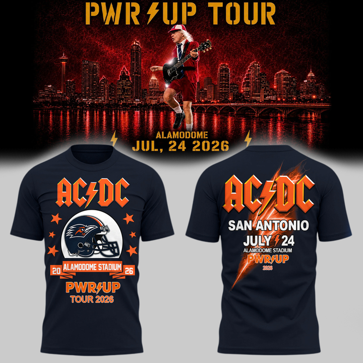 AC/DC x UTSA Roadrunners Football - Power Up Tour 2026 T-Shirt