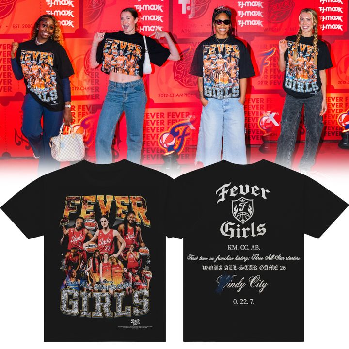Limited Edition All Stars 2026 Indiana Fever Girls T-shirt