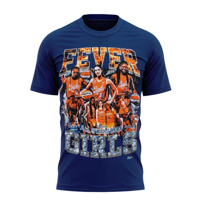 Limited Edition All Stars 2026 Indiana Fever Girls T-shirt