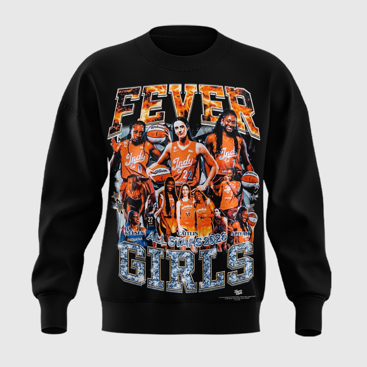 Limited Edition All Stars 2026 Indiana Fever Girls SWEATSHIRT