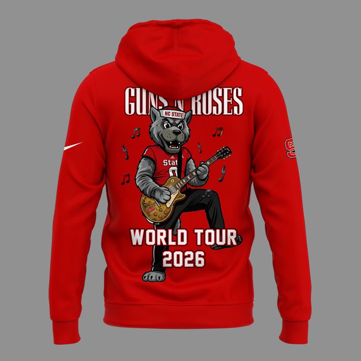 Exclusive 2026 Guns N' Roses x NC State Football - World Tour 2026 Hoodie
