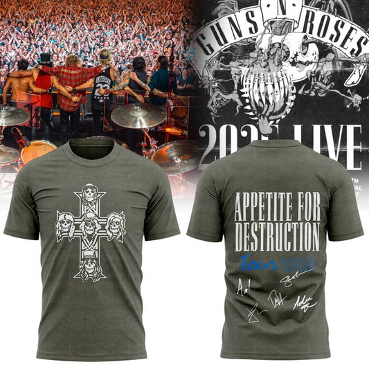 Exclusive Shirt Guns N' Roses x NC State Football - World Tour 2026 T-Shirt