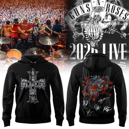 New Hoodie Guns N' Roses x NC State Football - World Tour 2026 Hoodie