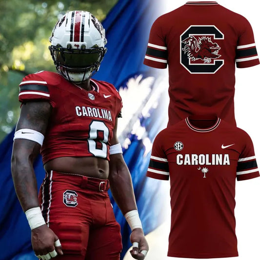 Special 2026 Red Uniform South Carolina Football T-Shirt
