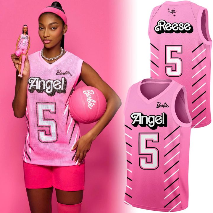 Angel Reese Barbie Game Day Pink Jersey