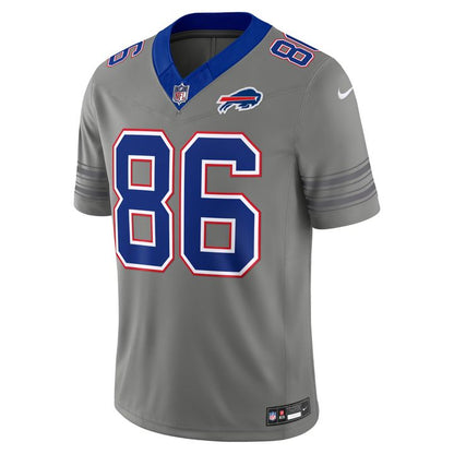Men's Nike Dalton Kincaid Gray Buffalo Bills Nickel City Vapor F.U.S.E. Stitched Limited Jersey