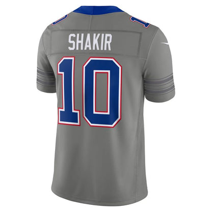 Men's Nike Khalil Shakir Gray Buffalo Bills Nickel City Vapor F.U.S.E. Stitched Limited Jersey