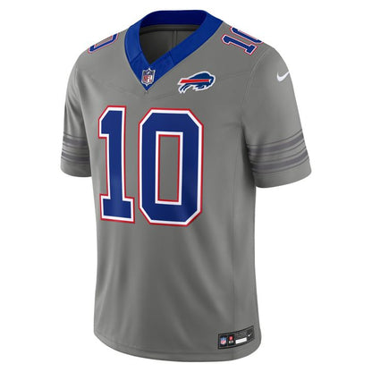 Men's Nike Khalil Shakir Gray Buffalo Bills Nickel City Vapor F.U.S.E. Stitched Limited Jersey