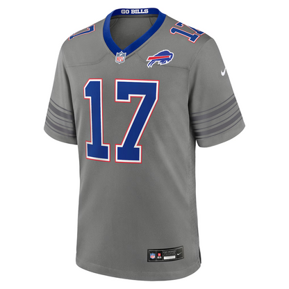 Men's Nike Josh Allen Gray Buffalo Bills Nickel City Vapor F.U.S.E. Stitched Limited Jersey