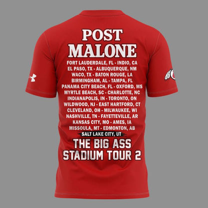 01. Post Malone x Utah Football - THE BIG ASS Stadium Tour Part 2 T-Shirt