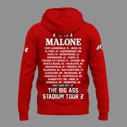 16. Limited Edition Post Malone x Utah Football - THE BIG ASS Stadium Tour Part 2 Hoodie