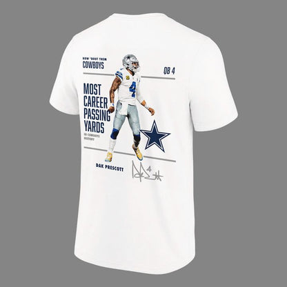 Limited Edition Dak Prescott T-Shirt Signatures Print for Dallas Cowboys fans