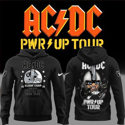 01.02. New Hoodie AC/DC x Las Vegas Raiders - Power Up Tour 2026 Hoodie