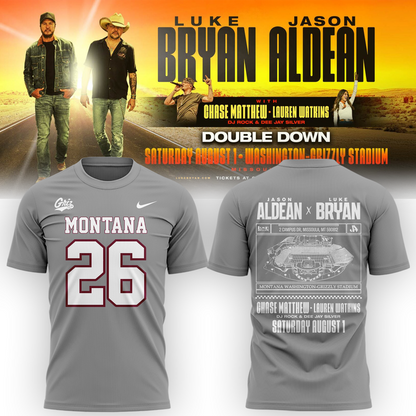 1.Limited Edition Montana Grizzlies x Jason Aldean And Luke Bryan Tshirt
