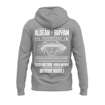 Limited Edition Montana Grizzlies x Jason Aldean And Luke Bryan Zip Hoodie