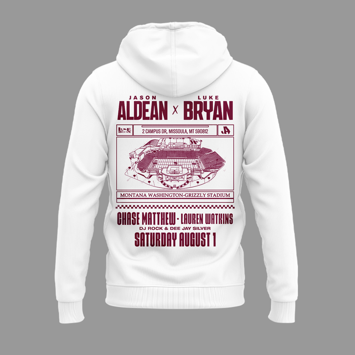 Limited Edition Montana Grizzlies x Jason Aldean And Luke Bryan Zip Hoodie