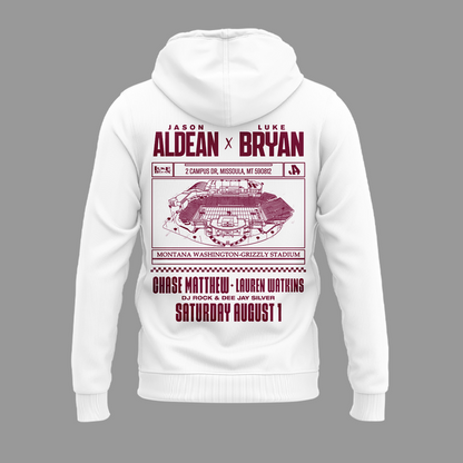 Limited Edition Montana Grizzlies x Jason Aldean And Luke Bryan Zip Hoodie