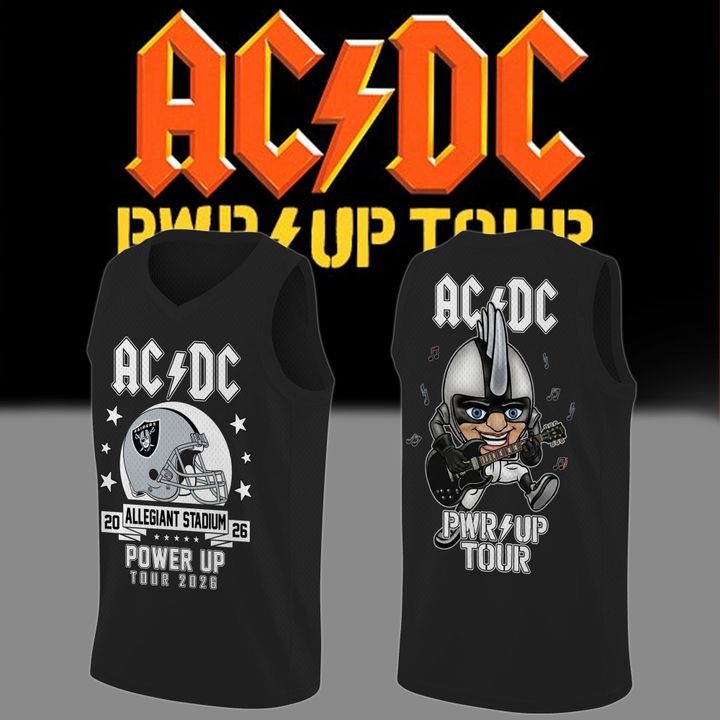 01.04. Black AC/DC x Las Vegas Raiders - Power Up Tour 2026 Jersey