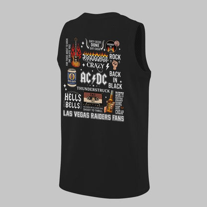 26. Special Black AC/DC x Las Vegas Raiders - Power Up Tour 2026 Jersey