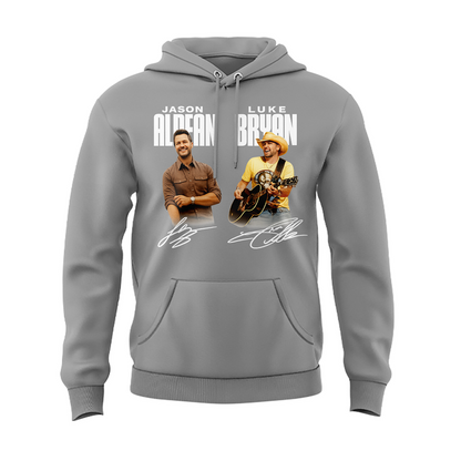 1.Limited Edition Montana Grizzlies x Jason Aldean And Luke Bryan Gray Hoodie