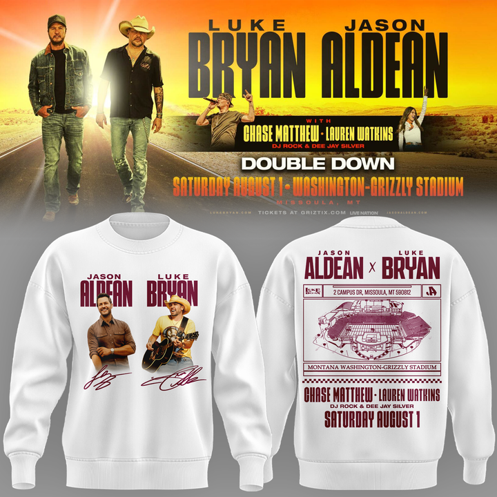 Limited Edition Montana Grizzlies x Jason Aldean And Luke Bryan Sweatshirt