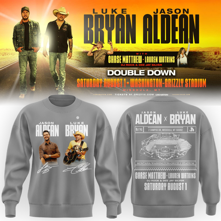 Limited Edition Montana Grizzlies x Jason Aldean And Luke Bryan Sweatshirt