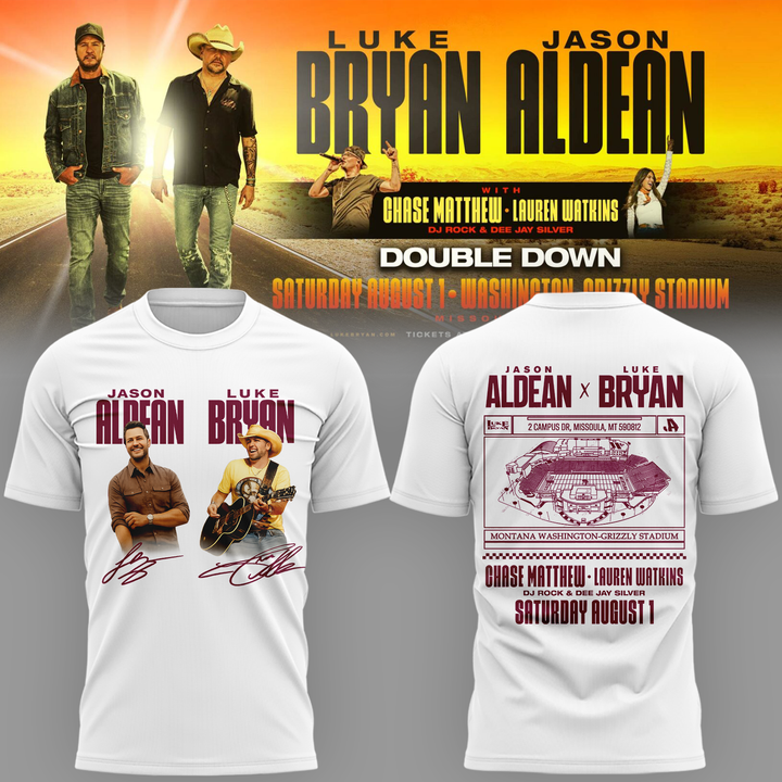 1.Limited Edition Montana Grizzlies x Jason Aldean And Luke Bryan Tshirt
