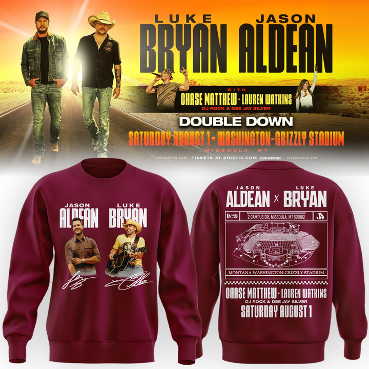 Limited Edition Montana Grizzlies x Jason Aldean And Luke Bryan Sweatshirt