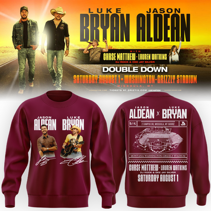 Limited Edition Montana Grizzlies x Jason Aldean And Luke Bryan Sweatshirt