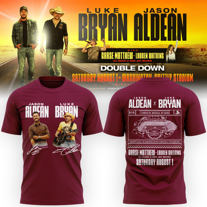 1.Limited Edition Montana Grizzlies x Jason Aldean And Luke Bryan Tshirt