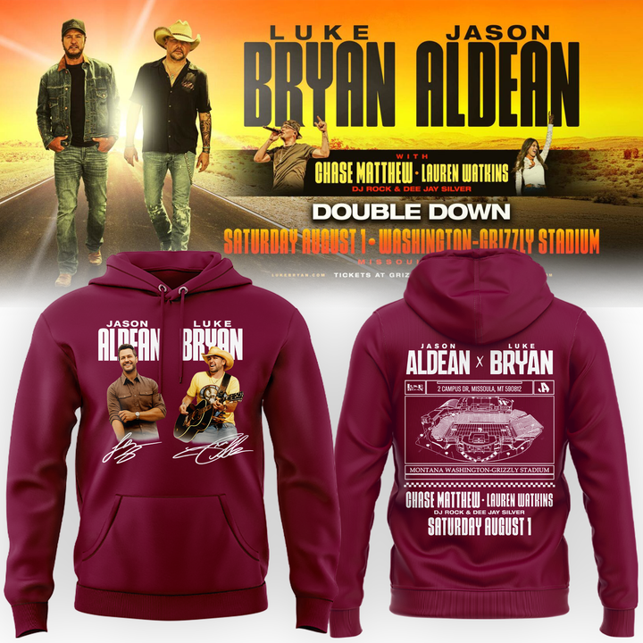 1.Limited Edition Montana Grizzlies x Jason Aldean And Luke Bryan Hoodie