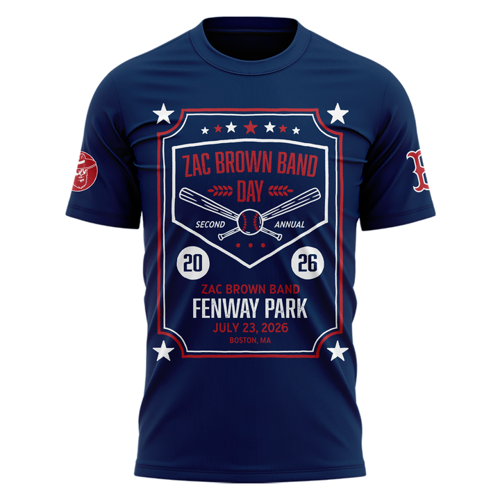 01.Zac Brown Band X Boston Red Sox -Love & Fear Tour 2026 Tshirt