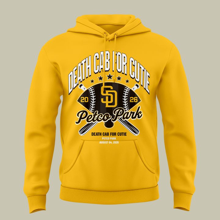Death Cab for Cutie: I Built You A Tower World Tour x San Diego Padres Yellow Hoodie