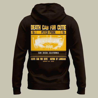 Death Cab for Cutie: I Built You A Tower World Tour x San Diego Padres Brown Hoodie