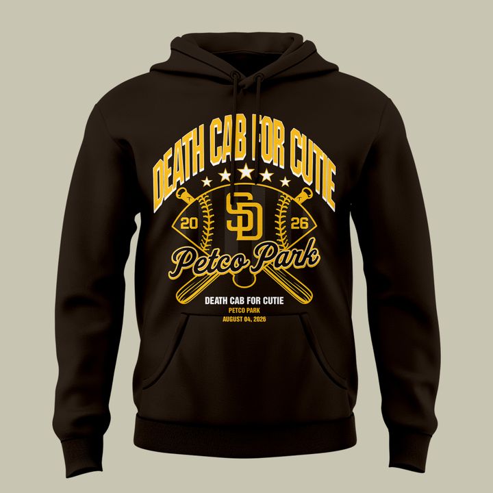 Death Cab for Cutie: I Built You A Tower World Tour x San Diego Padres Brown Hoodie