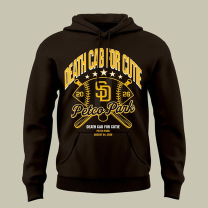 Death Cab for Cutie: I Built You A Tower World Tour x San Diego Padres Brown Hoodie