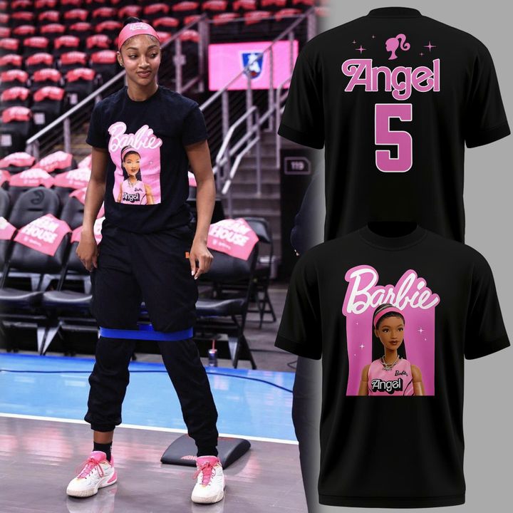 Angel Reese Barbie Game Day Black T-Shirt