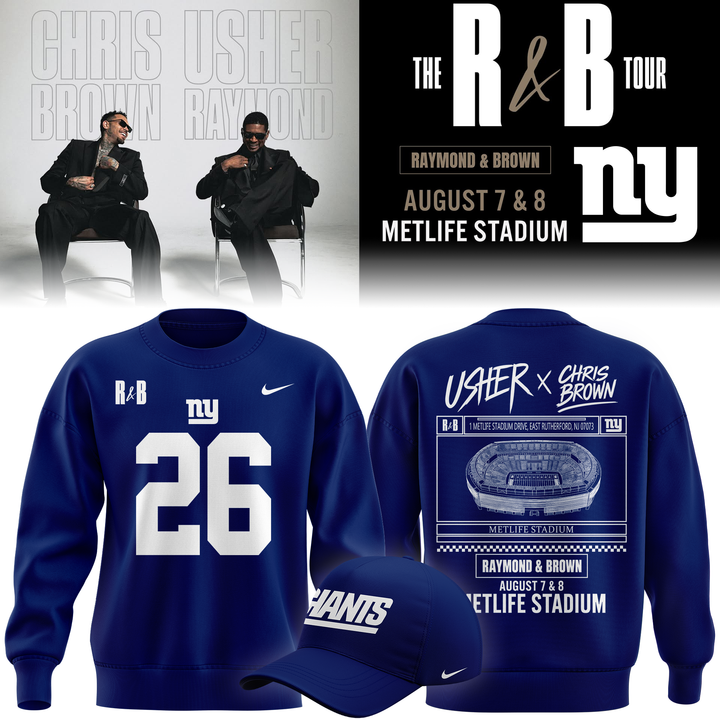 Limited Edition New York Giants x Usher & Chris Brown Sweatshirt