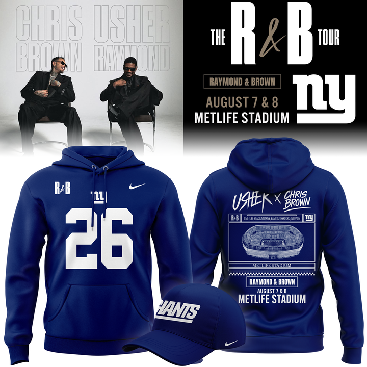 Limited Edition New York Giants x Usher & Chris Brown 2026 Hoodie