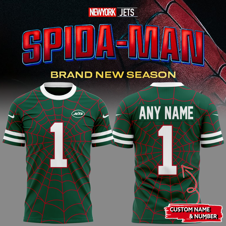 Limited Edition New York Jets x Spider-Man Tshirt 2026