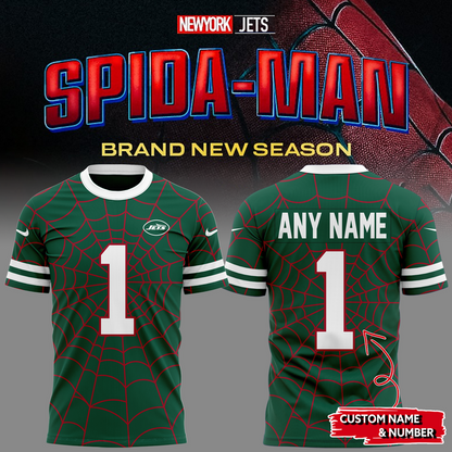 Limited Edition New York Jets x Spider-Man Tshirt 2026