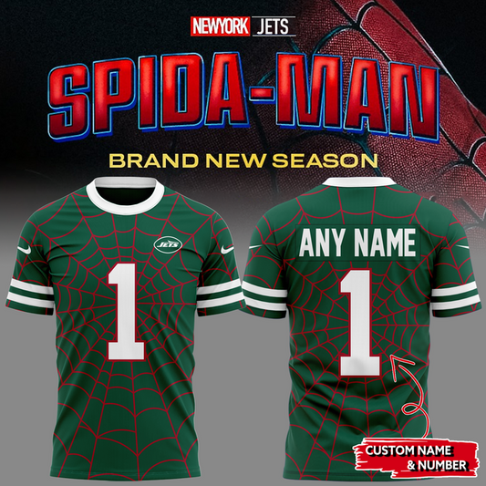 Limited Edition New York Jets x Spider-Man Tshirt 2026