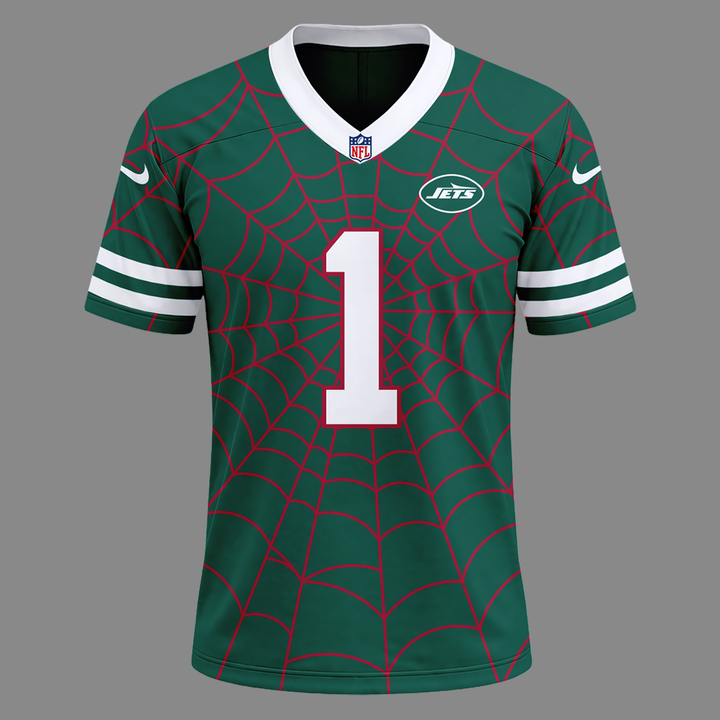 Limited Edition New York Jets x Spider-Man Football Jersey 2026