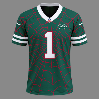 Limited Edition New York Jets x Spider-Man Football Jersey 2026