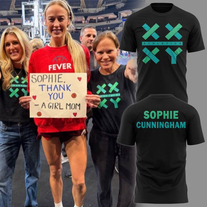 03. Black Shirt Sophie Cunningham - Indiana Fever - Thank You Sophie For Speaking Up For Girls T-Shirt