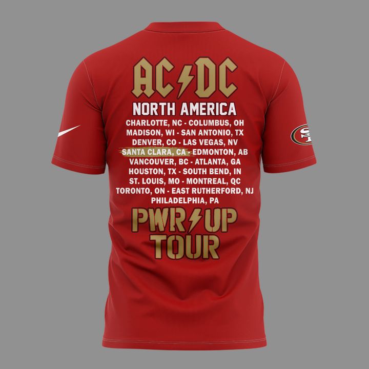 Limited Edition AC/DC x San Francisco 49ers - Power Up Tour 2026 T-Shirt