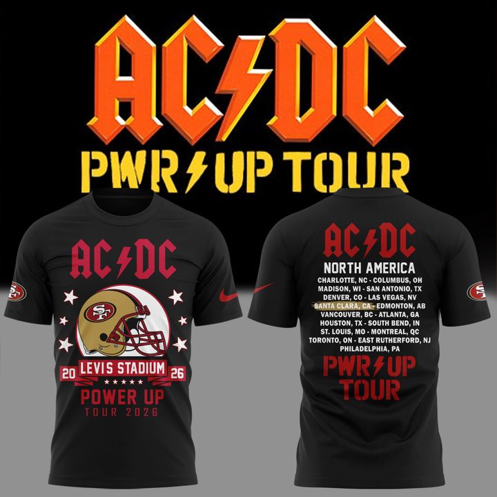 Special AC/DC x San Francisco 49ers - Power Up Tour 2026 T-Shirt