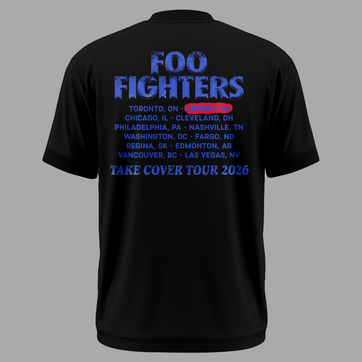 Foo Fighters Take Cover Tour 2026 Detroit MI T-Shirt