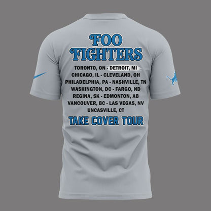 02.20. Special Foo Fighters x Detroit Lions - TAKE COVER TOUR 2026 T-Shirt