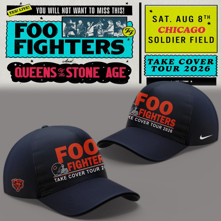 02.27. Hoodie Foo Fighters x Soldier Field Event - Take Cover Tour 2026 Hoodie